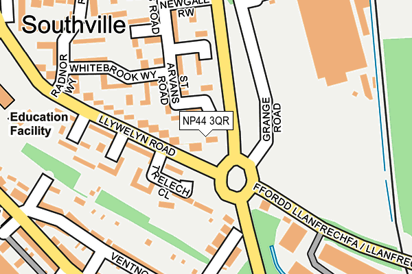 NP44 3QR map - OS OpenMap – Local (Ordnance Survey)