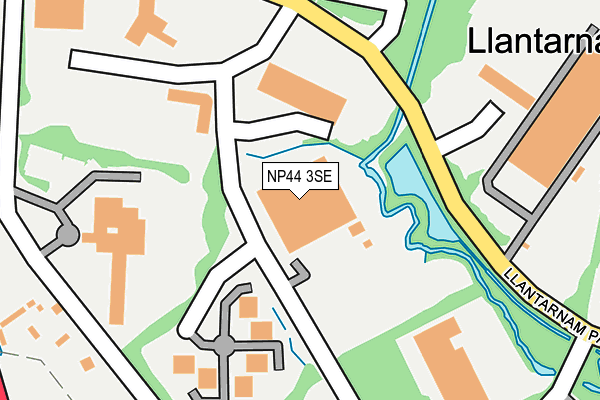 NP44 3SE map - OS OpenMap – Local (Ordnance Survey)
