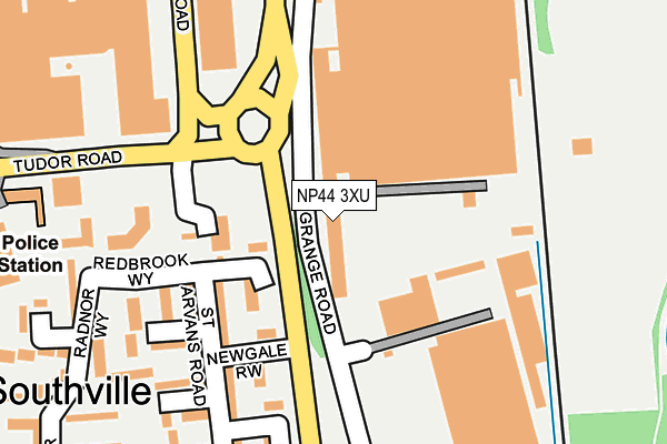 NP44 3XU map - OS OpenMap – Local (Ordnance Survey)