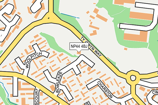NP44 4BJ map - OS OpenMap – Local (Ordnance Survey)