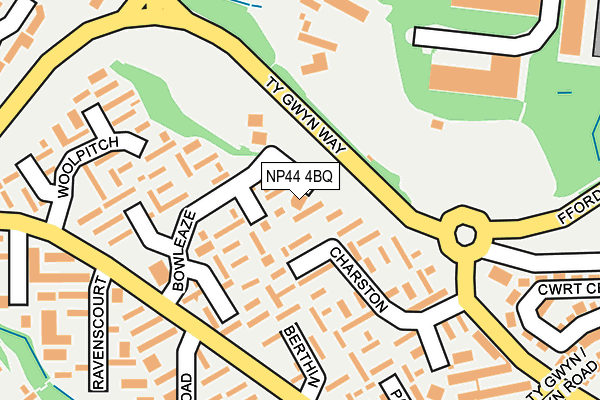 NP44 4BQ map - OS OpenMap – Local (Ordnance Survey)