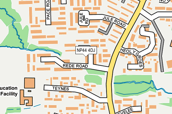 NP44 4DJ map - OS OpenMap – Local (Ordnance Survey)
