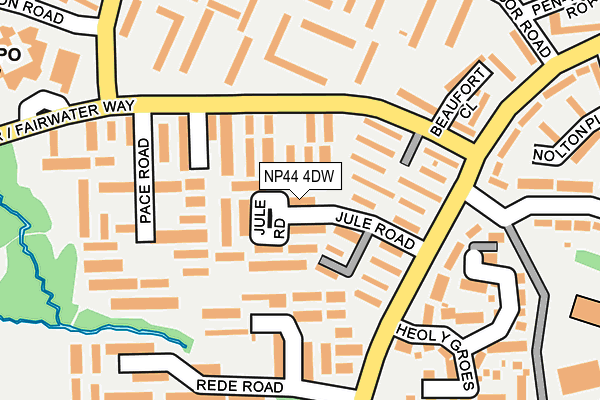 NP44 4DW map - OS OpenMap – Local (Ordnance Survey)