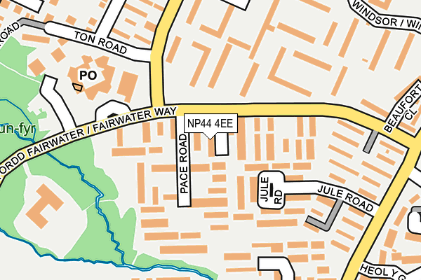 NP44 4EE map - OS OpenMap – Local (Ordnance Survey)