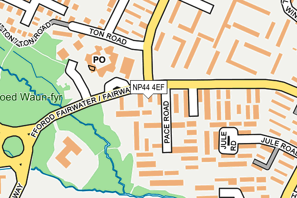 NP44 4EF map - OS OpenMap – Local (Ordnance Survey)