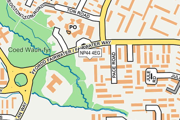 NP44 4EG map - OS OpenMap – Local (Ordnance Survey)