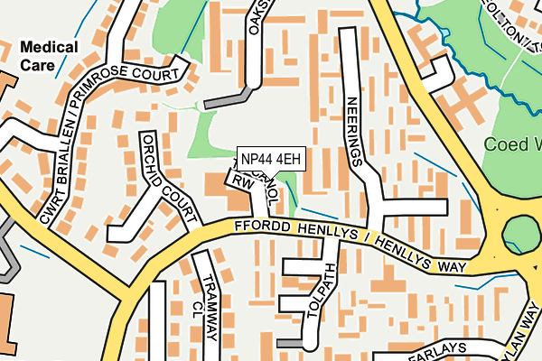 NP44 4EH map - OS OpenMap – Local (Ordnance Survey)