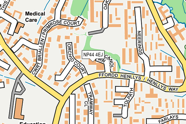NP44 4EJ map - OS OpenMap – Local (Ordnance Survey)