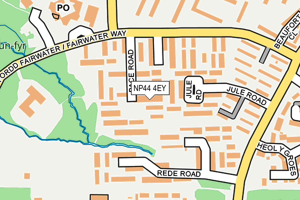 NP44 4EY map - OS OpenMap – Local (Ordnance Survey)