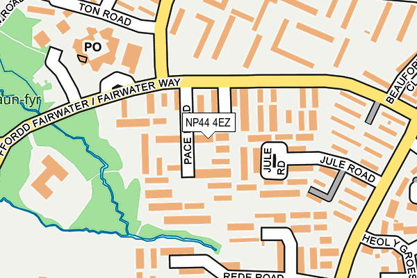 NP44 4EZ map - OS OpenMap – Local (Ordnance Survey)