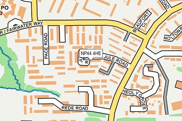 NP44 4HE map - OS OpenMap – Local (Ordnance Survey)
