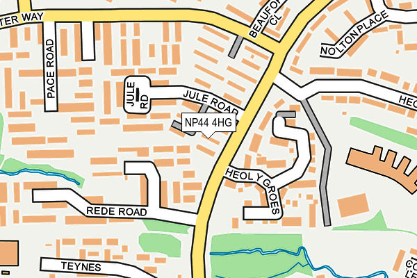 NP44 4HG map - OS OpenMap – Local (Ordnance Survey)