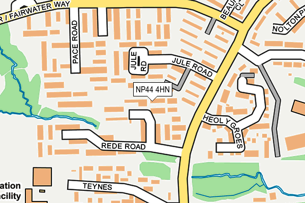 NP44 4HN map - OS OpenMap – Local (Ordnance Survey)