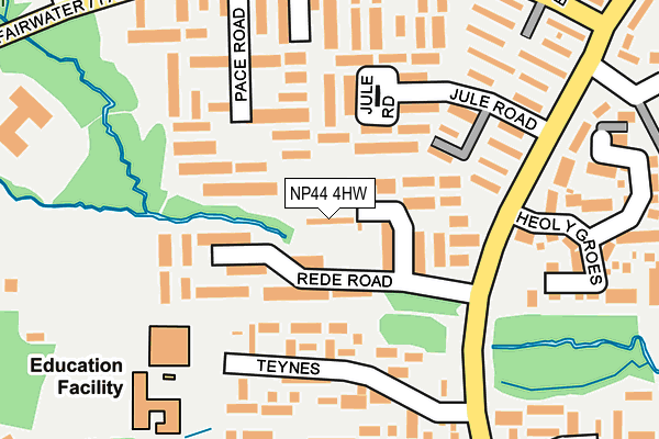 NP44 4HW map - OS OpenMap – Local (Ordnance Survey)