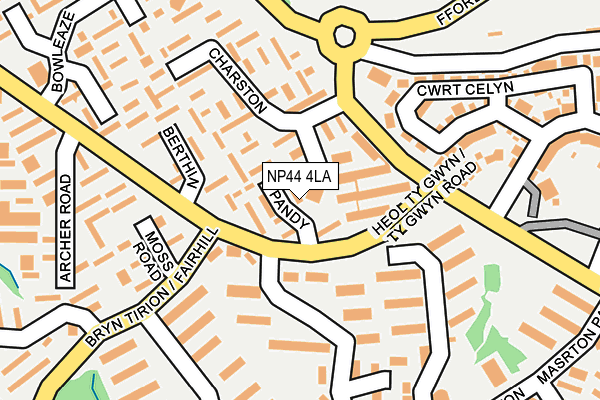 NP44 4LA map - OS OpenMap – Local (Ordnance Survey)