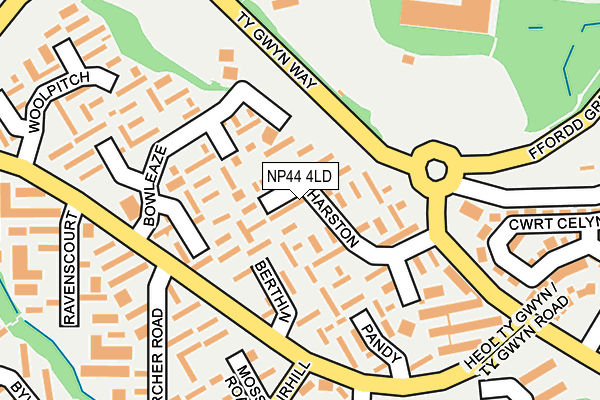 NP44 4LD map - OS OpenMap – Local (Ordnance Survey)