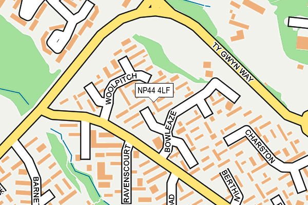 NP44 4LF map - OS OpenMap – Local (Ordnance Survey)