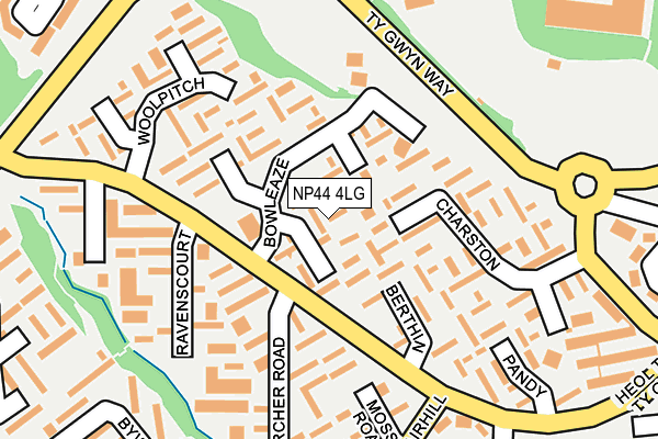NP44 4LG map - OS OpenMap – Local (Ordnance Survey)
