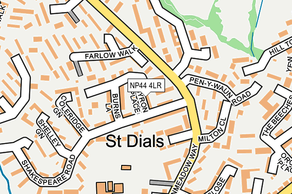 NP44 4LR map - OS OpenMap – Local (Ordnance Survey)