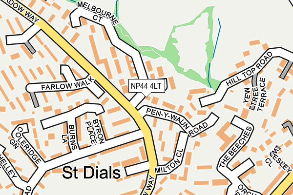 NP44 4LT map - OS OpenMap – Local (Ordnance Survey)
