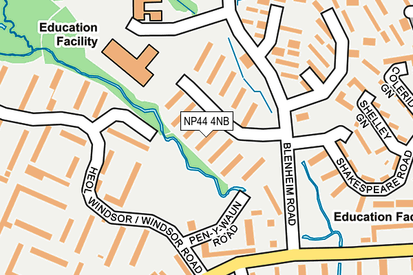 NP44 4NB map - OS OpenMap – Local (Ordnance Survey)