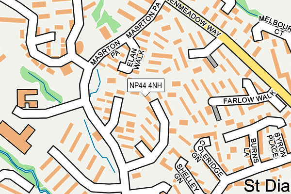 NP44 4NH map - OS OpenMap – Local (Ordnance Survey)