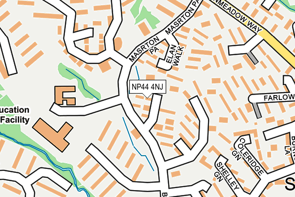 NP44 4NJ map - OS OpenMap – Local (Ordnance Survey)
