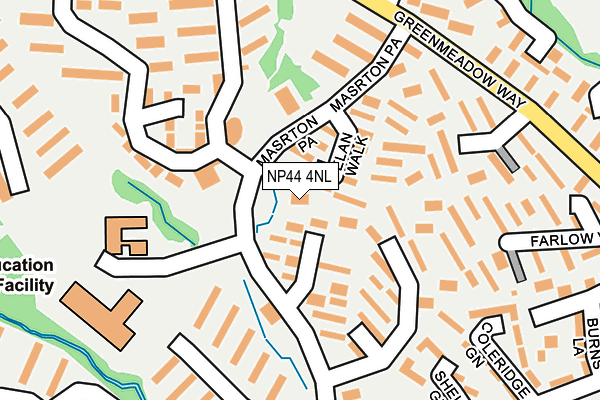 NP44 4NL map - OS OpenMap – Local (Ordnance Survey)