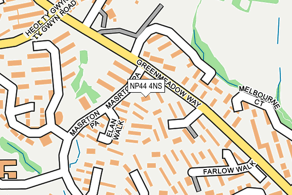 NP44 4NS map - OS OpenMap – Local (Ordnance Survey)