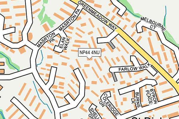 NP44 4NU map - OS OpenMap – Local (Ordnance Survey)