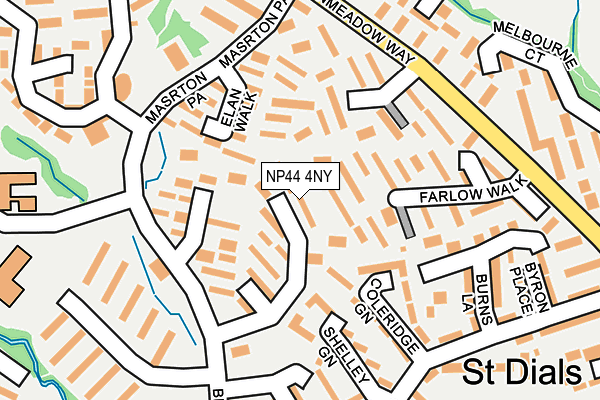 NP44 4NY map - OS OpenMap – Local (Ordnance Survey)