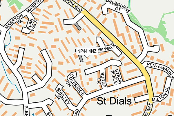 NP44 4NZ map - OS OpenMap – Local (Ordnance Survey)