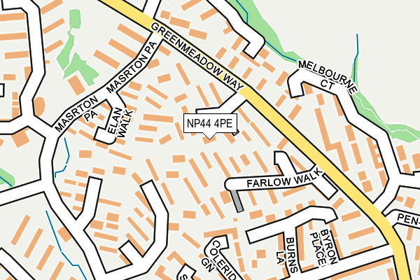 NP44 4PE map - OS OpenMap – Local (Ordnance Survey)