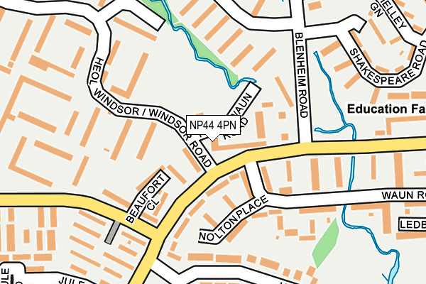 NP44 4PN map - OS OpenMap – Local (Ordnance Survey)