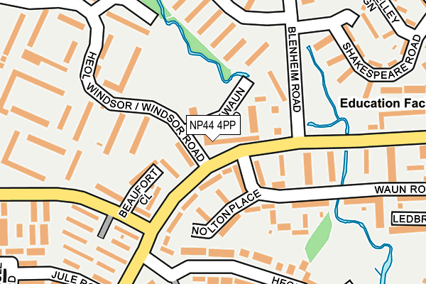 NP44 4PP map - OS OpenMap – Local (Ordnance Survey)