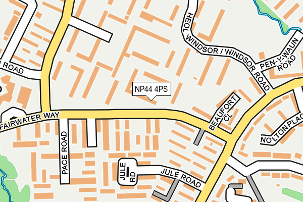 NP44 4PS map - OS OpenMap – Local (Ordnance Survey)