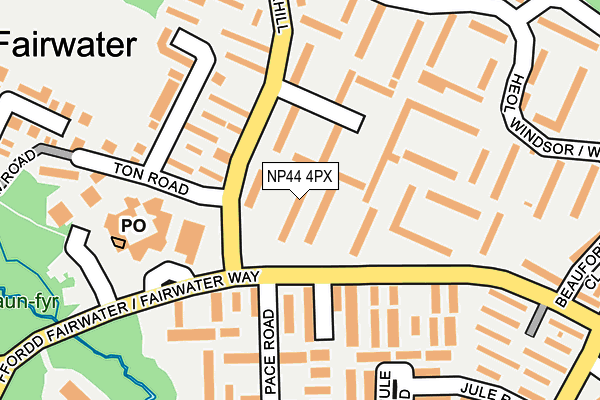 NP44 4PX map - OS OpenMap – Local (Ordnance Survey)