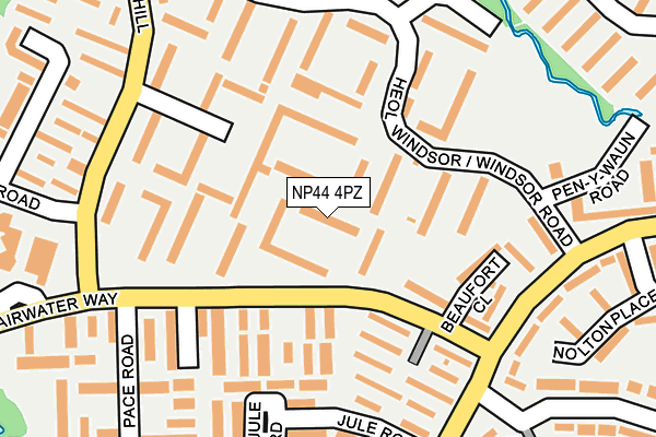 NP44 4PZ map - OS OpenMap – Local (Ordnance Survey)