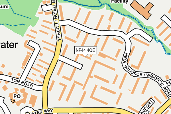 NP44 4QE map - OS OpenMap – Local (Ordnance Survey)