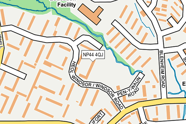 NP44 4QJ map - OS OpenMap – Local (Ordnance Survey)