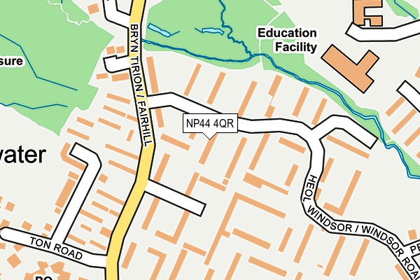 NP44 4QR map - OS OpenMap – Local (Ordnance Survey)