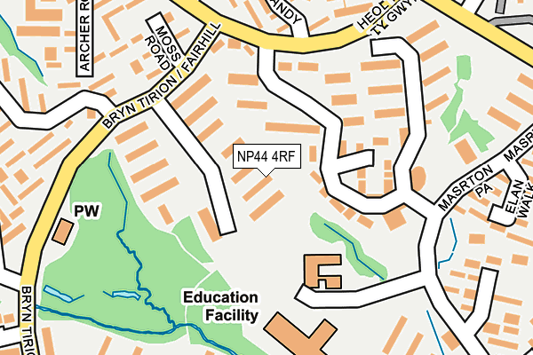 NP44 4RF map - OS OpenMap – Local (Ordnance Survey)