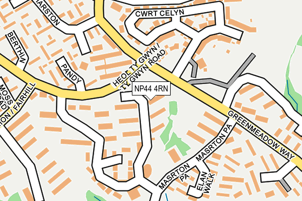NP44 4RN map - OS OpenMap – Local (Ordnance Survey)
