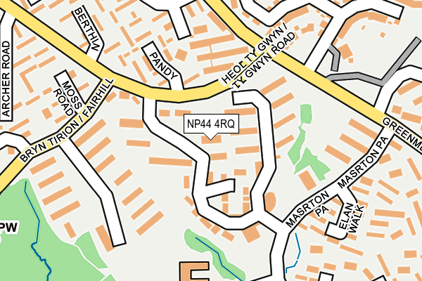 NP44 4RQ map - OS OpenMap – Local (Ordnance Survey)