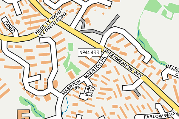 NP44 4RR map - OS OpenMap – Local (Ordnance Survey)