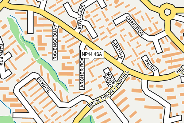 NP44 4SA map - OS OpenMap – Local (Ordnance Survey)