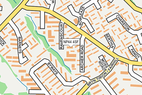 NP44 4SF map - OS OpenMap – Local (Ordnance Survey)