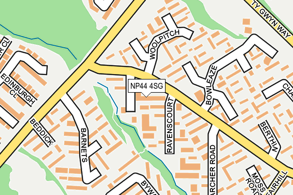 NP44 4SG map - OS OpenMap – Local (Ordnance Survey)