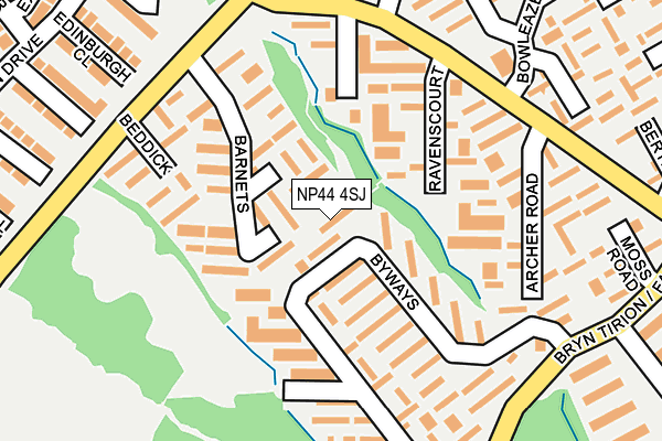 NP44 4SJ map - OS OpenMap – Local (Ordnance Survey)