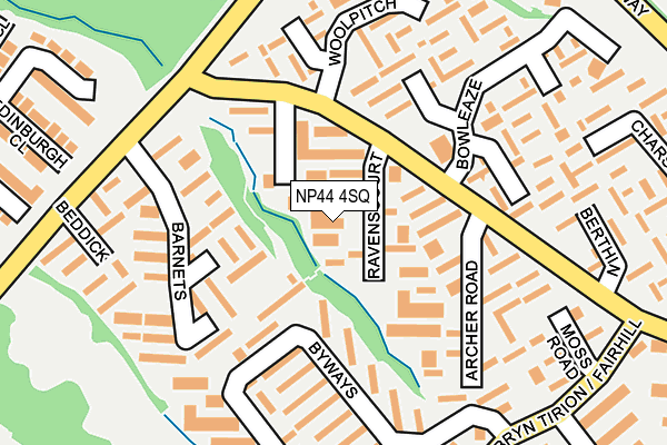NP44 4SQ map - OS OpenMap – Local (Ordnance Survey)